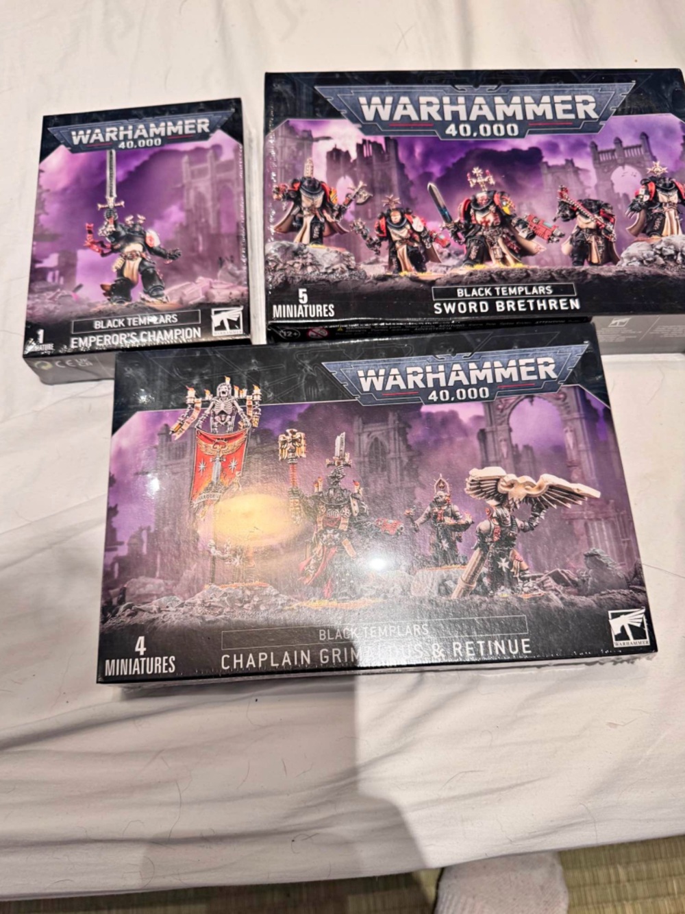 WARHAMMER 40k Black Templars Models Brand New Sealed X 3 LOT Bundle